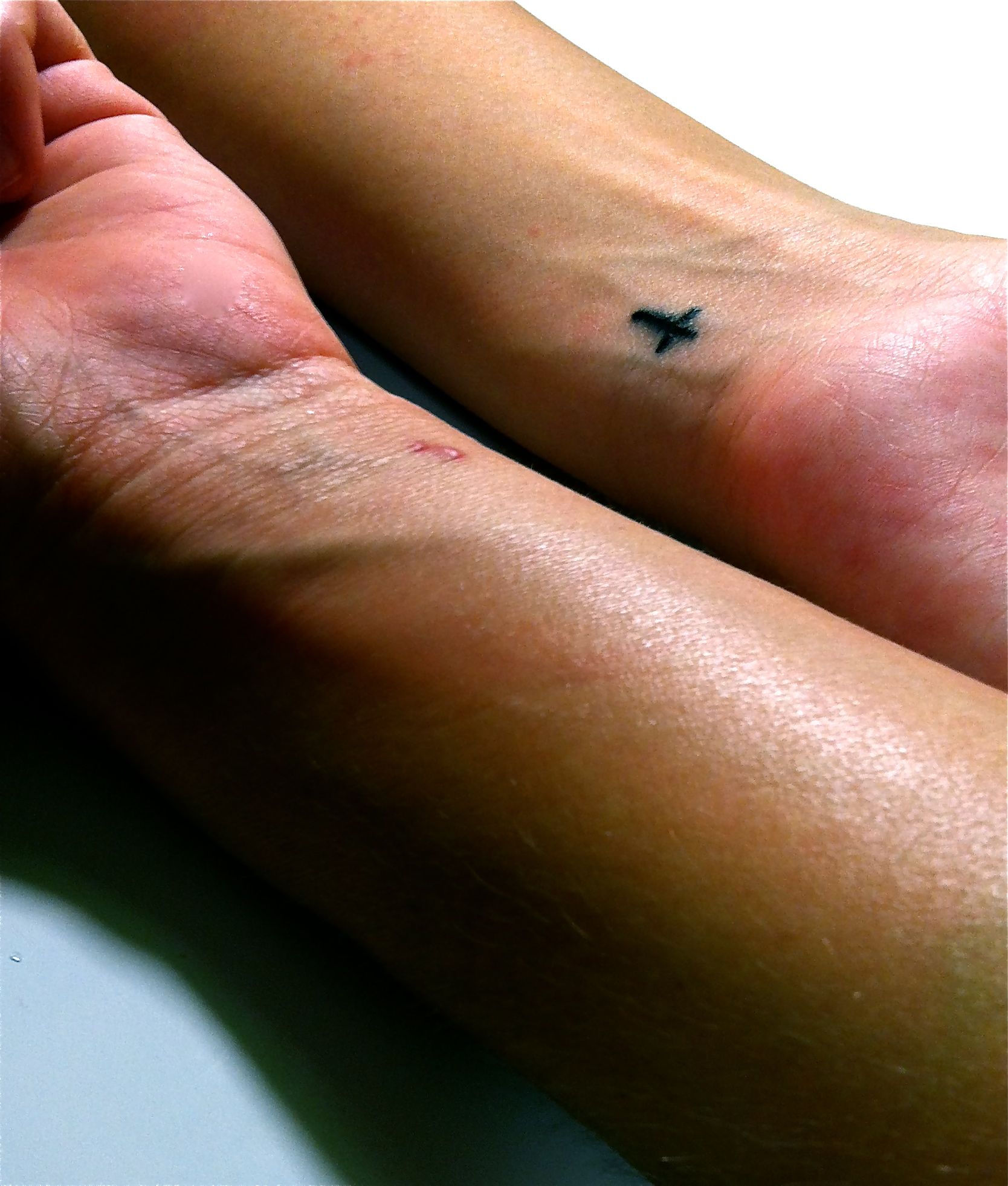 Simple Cross Tattoo Wrist